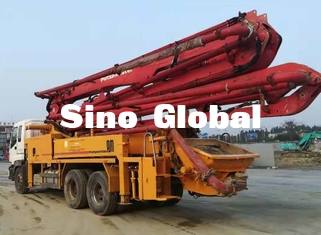 Diesel Used Putzmeister Concrete Pump Truck 37M 4 Boom 287KW Power