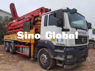 38m Second Hand Pump Truck , Concrete Boom Truck 21.5m Reach Depth