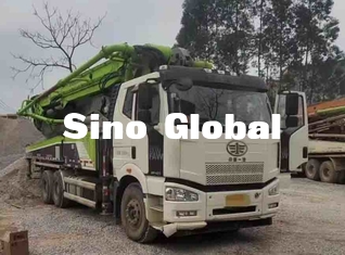 287KW Power Used Concrete Pump Truck 49M Vertical Reach With FAW Chassis