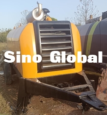 Yellow Used Concrete Trailer Pump HBT8018C Sany 180kw 2200rpm