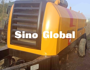 Yellow Used Sany Trailer Mounted Concrete Pump 180KW HBT8018C