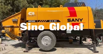 Used Sany Trailer Mounted Concrete Pump THB60C 90kw Rated Power