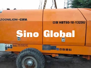 Electric Used Concrete Trailer Pumps Zoomlion 600L Hopper Capacity