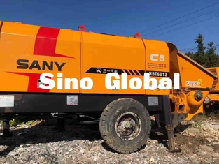 HBT6013 Sany Used Trailer Mounted Concrete Pump 90KW S Valve Type