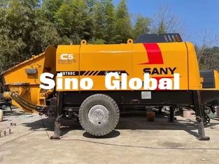 75KW Used Electric Concrete Trailer Pump Sany Yellow HBT60C