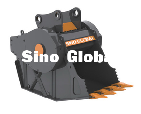 Komatsu Sany CAT Excavator Buckets And Attachments , Screener Crusher Bucket
