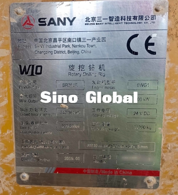 300KW Sany Used Rotary Drilling Rig Engine Power SR365 2019