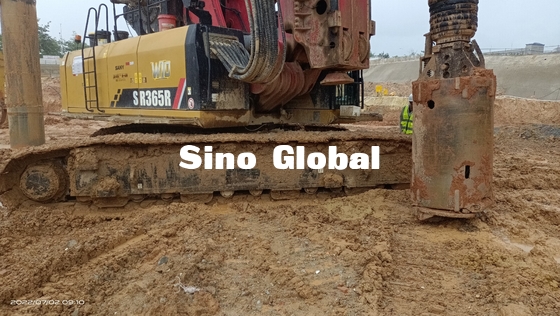 300KW Sany Used Rotary Drilling Rig Engine Power SR365 2019