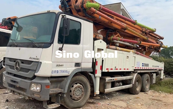 White 49 Meter Used Concrete Pump Truck Zoomlion Euro3 11.95L
