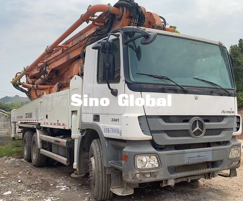 White 49 Meter Used Concrete Pump Truck Zoomlion Euro3 11.95L