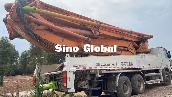 White 49 Meter Used Concrete Pump Truck Zoomlion Euro3 11.95L