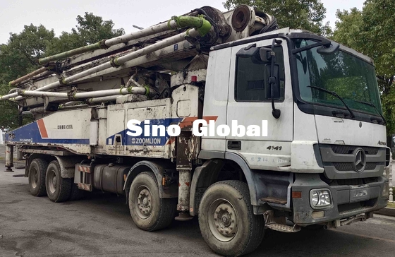Used Zoomlion Model 2013 56m Concrete Pump Truck With Mercedes Benz Chassis