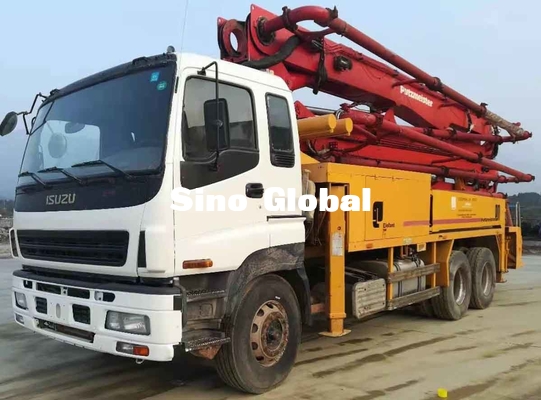 Diesel Used Putzmeister Concrete Pump Truck 37M 4 Boom 287KW Power