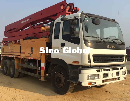 Diesel Used Putzmeister Concrete Pump Truck 37M 4 Boom 287KW Power