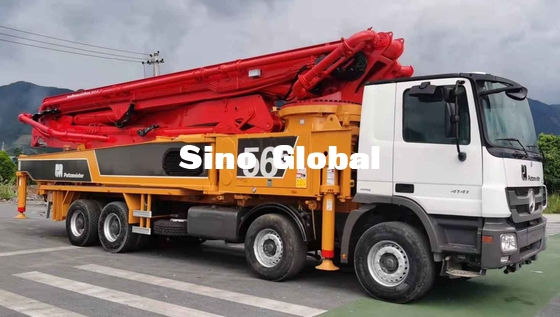 Diesel Truck Used Putzmeister Concrete Pump M56-5 148M³/H With 5 Sections