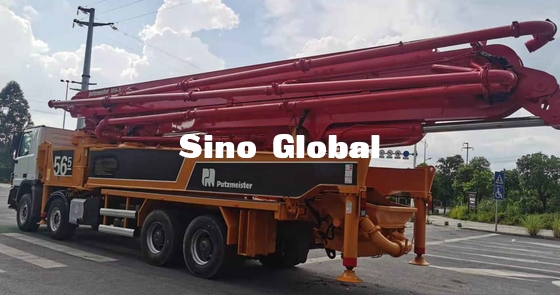 Diesel Truck Used Putzmeister Concrete Pump M56-5 148M³/H With 5 Sections