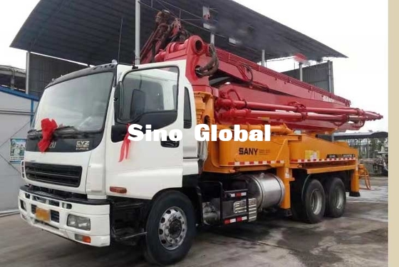 37 Meter Used Concrete Pump Truck 100m³/H 8.3mpa 12mpa Pressure