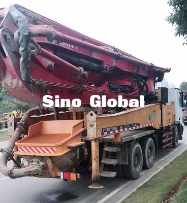 Boom Used Concrete Pump Truck 46m / 4 Section 125mm Pipe CE Certificate