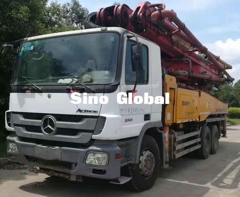 12Mpa Used Concrete Pump Trucks Euro4 46m 4 Section Vertical Reach