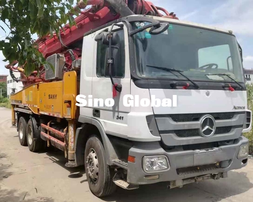12Mpa Used Concrete Pump Trucks Euro4 46m 4 Section Vertical Reach