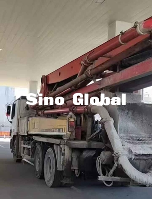 Sany Brand 37M Used Concrete Pump Truck With 5 Boom Section