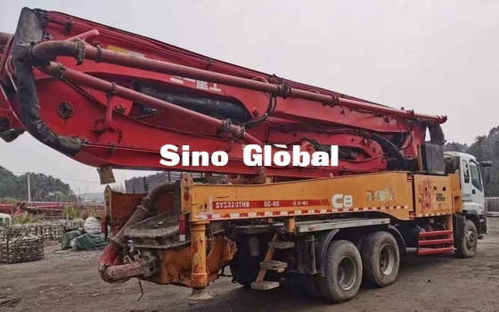 5 section Used Boom Truck , Concrete Line Pump Truck Sany 49M
