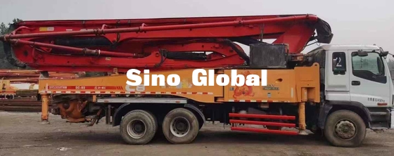 5 section Used Boom Truck , Concrete Line Pump Truck Sany 49M