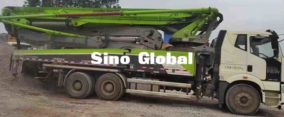 287KW Power Used Concrete Pump Truck 49M Vertical Reach With FAW Chassis