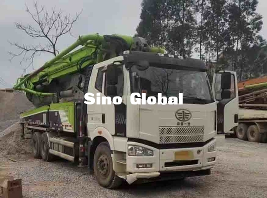 287KW Power Used Concrete Pump Truck 49M Vertical Reach With FAW Chassis