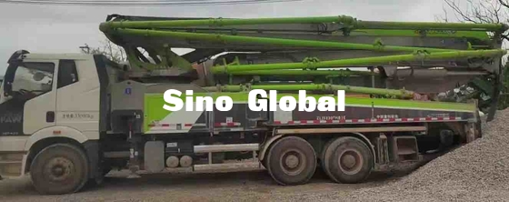 287KW Power Used Concrete Pump Truck 49M Vertical Reach With FAW Chassis