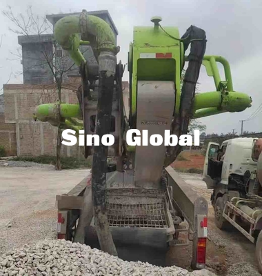 287KW Power Used Concrete Pump Truck 49M Vertical Reach With FAW Chassis