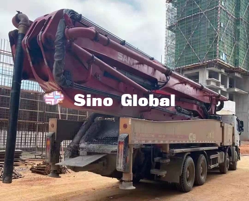 Sany 56M Used Concrete Pump Truck With Mercedes Benz Chassis Model 2018