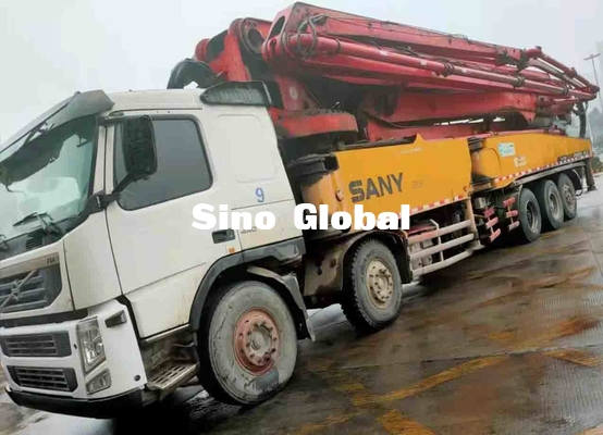 Sany 62 meter Used Concrete Pump With Volvo Chassis Model 2013