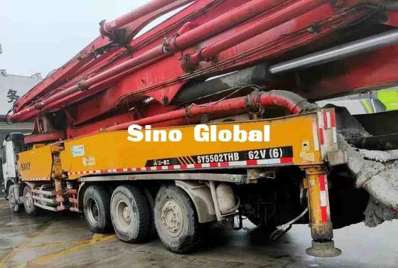 Sany 62 meter Used Concrete Pump With Volvo Chassis Model 2013
