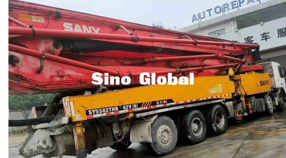 Sany 62 meter Used Concrete Pump With Volvo Chassis Model 2013