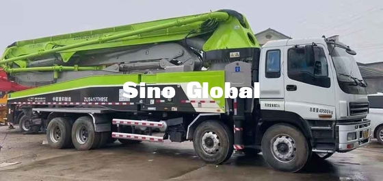 Used Zoomlion Concrete Pump Truck 52M With Isuzu Chassis With Model 2014