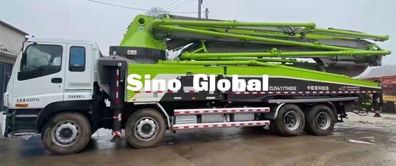 Used Zoomlion Concrete Pump Truck 52M With Isuzu Chassis With Model 2014
