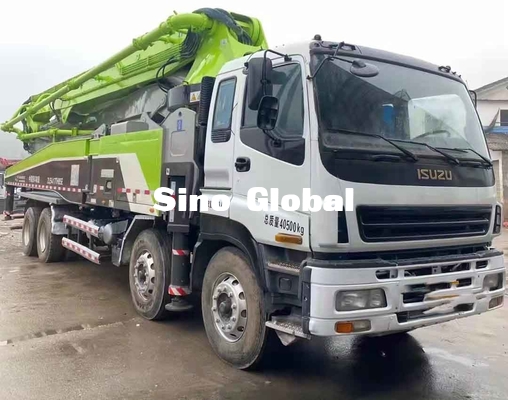 Used Zoomlion Concrete Pump Truck 52M With Isuzu Chassis With Model 2014
