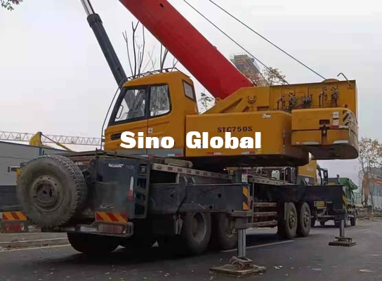 Sany Used Boom Truck Crane , 75 Ton Lorry Crane STC50S Straight Arm