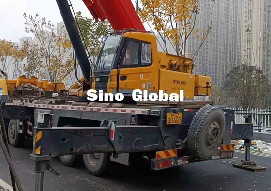 Sany Used Boom Truck Crane , 75 Ton Lorry Crane STC50S Straight Arm