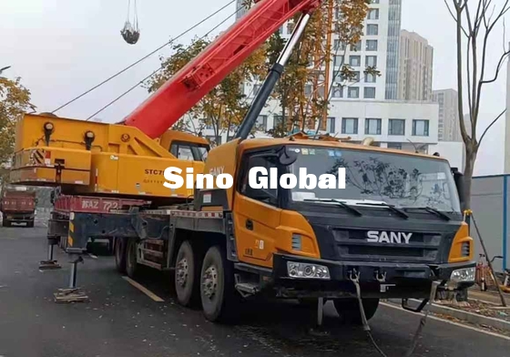 Sany Used Boom Truck Crane , 75 Ton Lorry Crane STC50S Straight Arm