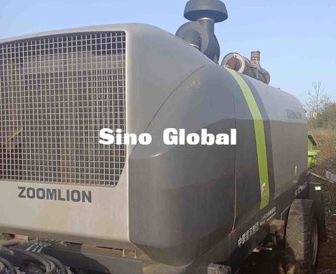 Black Green Used Concrete Trailer Pump Zoomlion HBT80 174kw