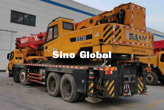 75 Ton Used Truck Mounted Knuckle Boom Cranes With 5 Boom Section 80km/H Speed