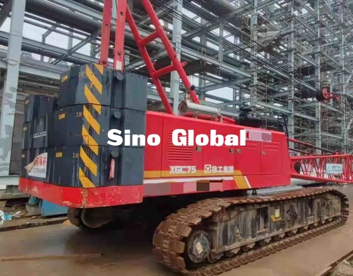 75 Ton Used Crawler Crane XCMG XGC75 Model 199 kw Rated Power