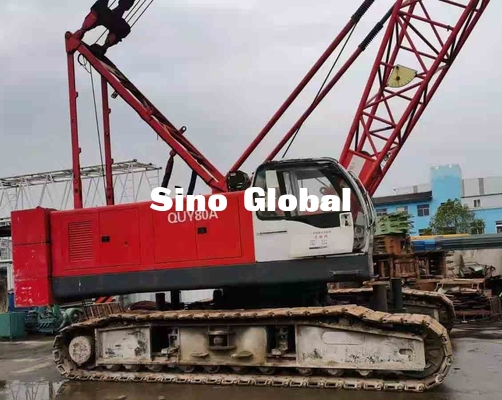 Second Hand Fuwa Crawler Crane 80 Ton QUY80A Fuwa Model 13m  Boom