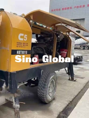 Sany HBT8018 C5 Used Concrete Trailer Pump 180kw S Valve Type