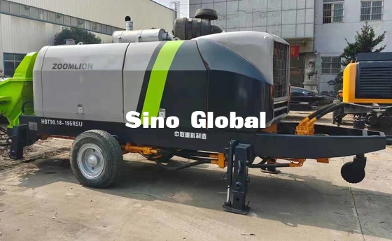 195kw Power Used Concrete Trailer Pump Zoomlion THBT90.18.195RSU 93m3/H