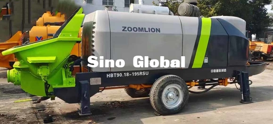 195kw Power Used Concrete Trailer Pump Zoomlion THBT90.18.195RSU 93m3/H