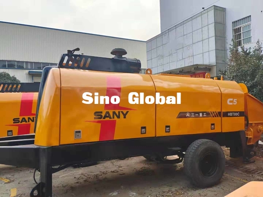 2nd Hand Concrete Trailer Pump 180KW Power 2200rpm Rotary Speed