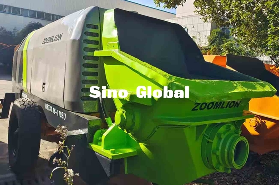 Used Electric Trailer Concrete Pump Zoomlion 600L Hopper Capacity